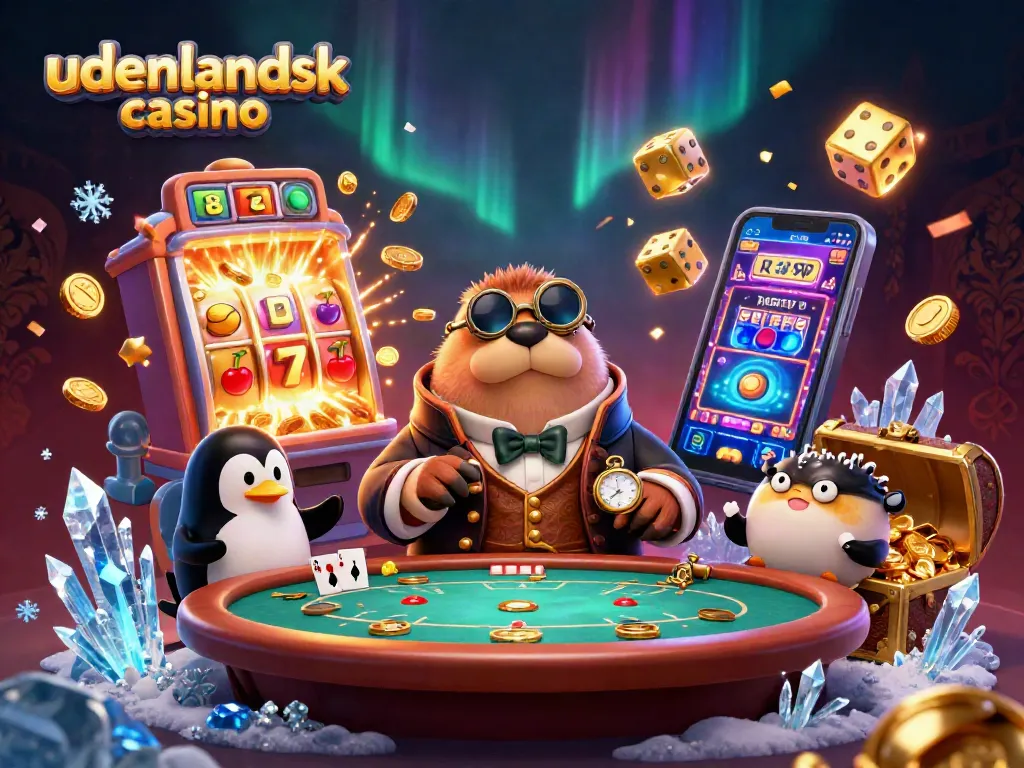 Play at an udenlandsk casino with a jolly walrus, penguin dealer, and bluffing pufferfish.