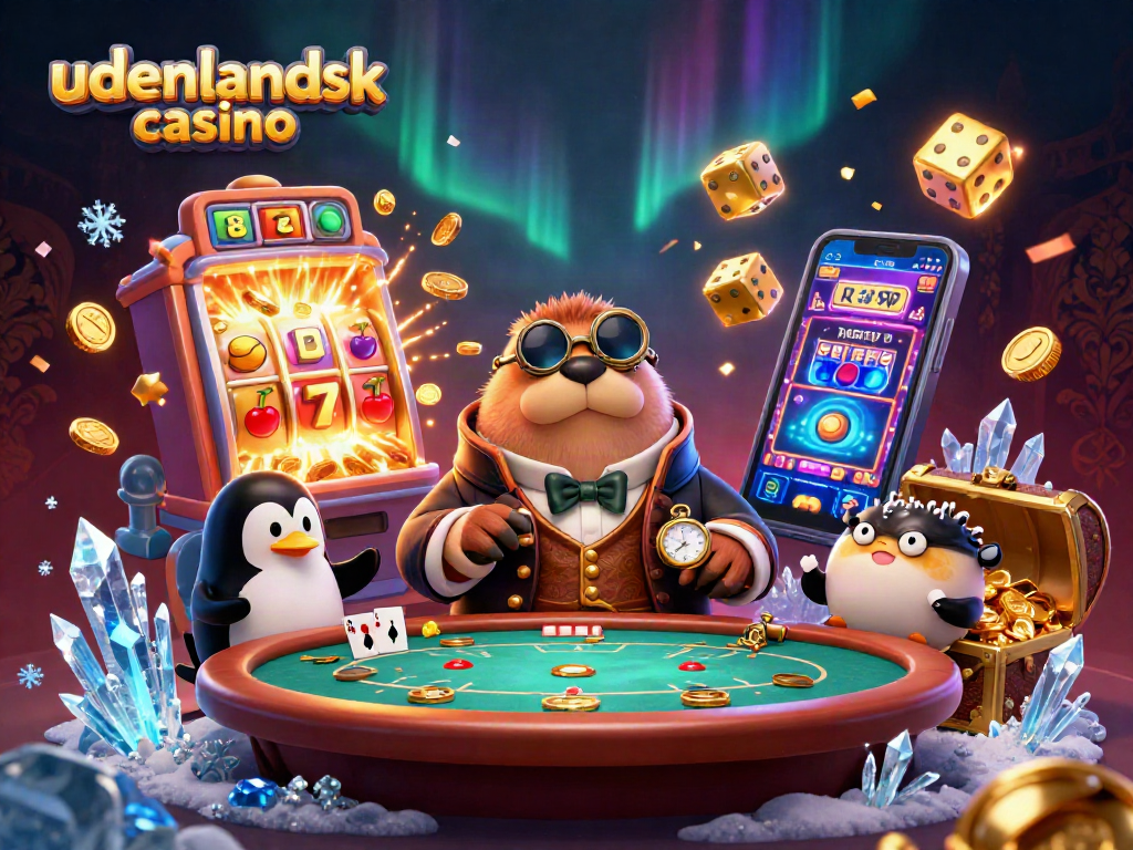 Play at an udenlandsk casino with a jolly walrus, penguin dealer, and bluffing pufferfish.