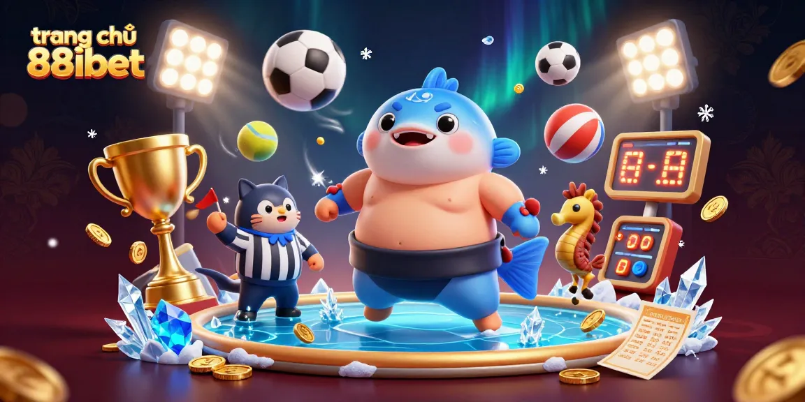 Experience the excitement of trang chủ 88ibet with vibrant 3D casino characters and sports elements.