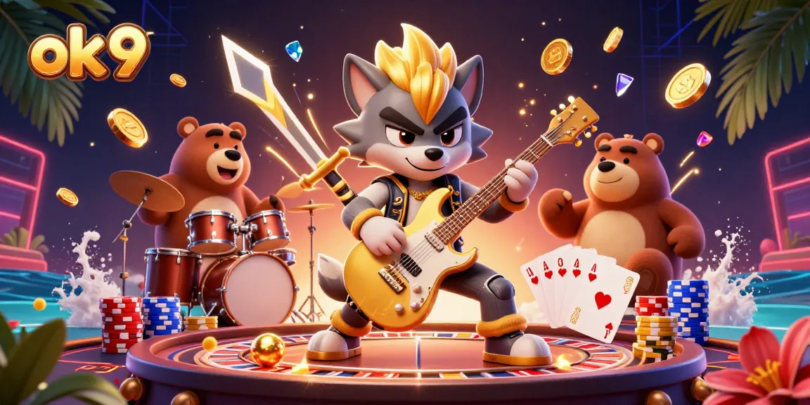 Engage with the exciting world of ok 9 as a rock star wolf captivates on a casino stage.