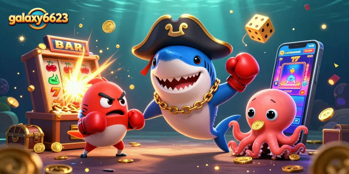 Engage with galaxy6623's thrilling undersea slot games featuring colorful characters and a jackpot explosion!