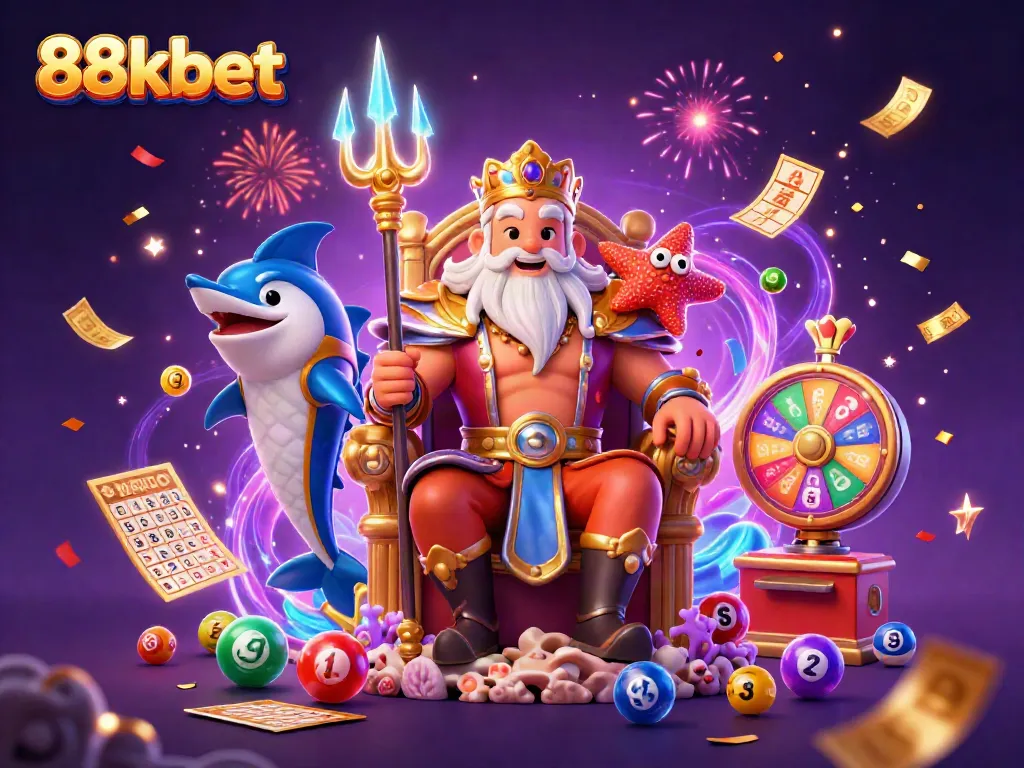 Engage in thrilling gameplay with 88kbet while winning colorful prizes in a vibrant casino scene.