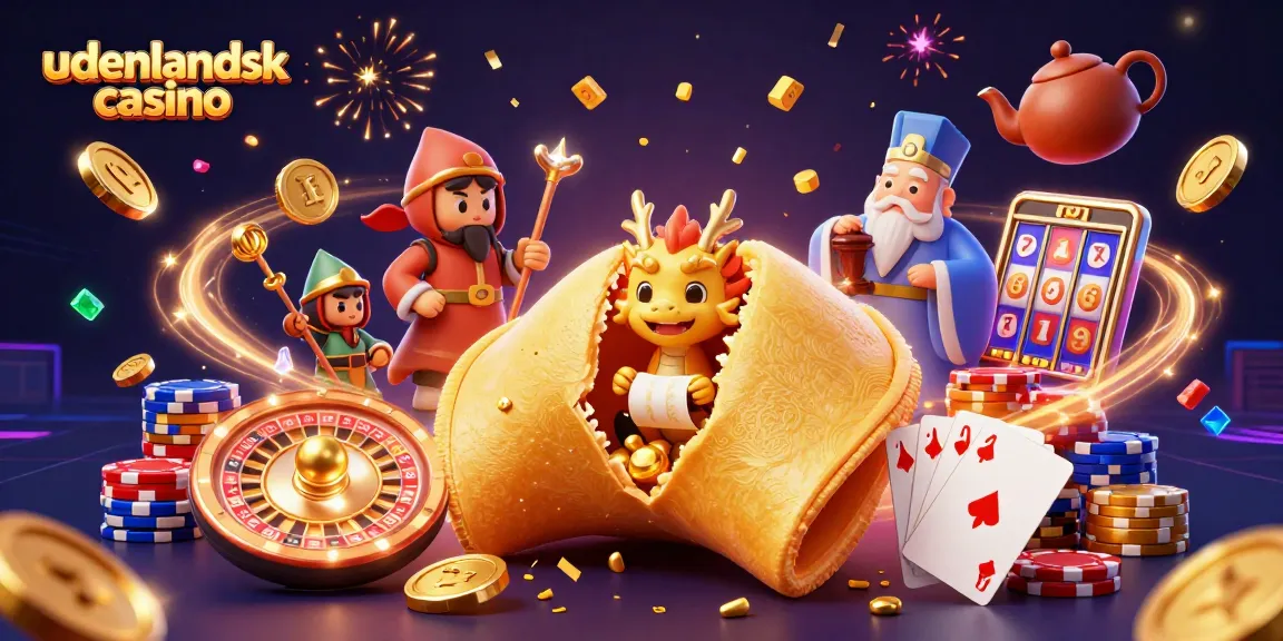 Engage with the magic of udenlandsk casino through a fantastical scene of fortune and games.